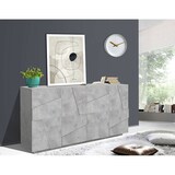 thumbnail of Dmora Kommode Noel, Küchen-Sideboard mit 4 Türen, Wohnzimmer-Buffet, 100 % Made in Italy, cm 162x44h86, Zement