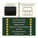 thumbnail of Friteuse Sans Huile Cuisinart - Airfryer Afd10xble - Capacité 10,4l - Double Cuves - Noir - 2400w