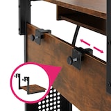 thumbnail of tectake Mesa de escritorio Fife 80 x 65,5 x 130,5cm  Madera Industrial Oscura, Rústica