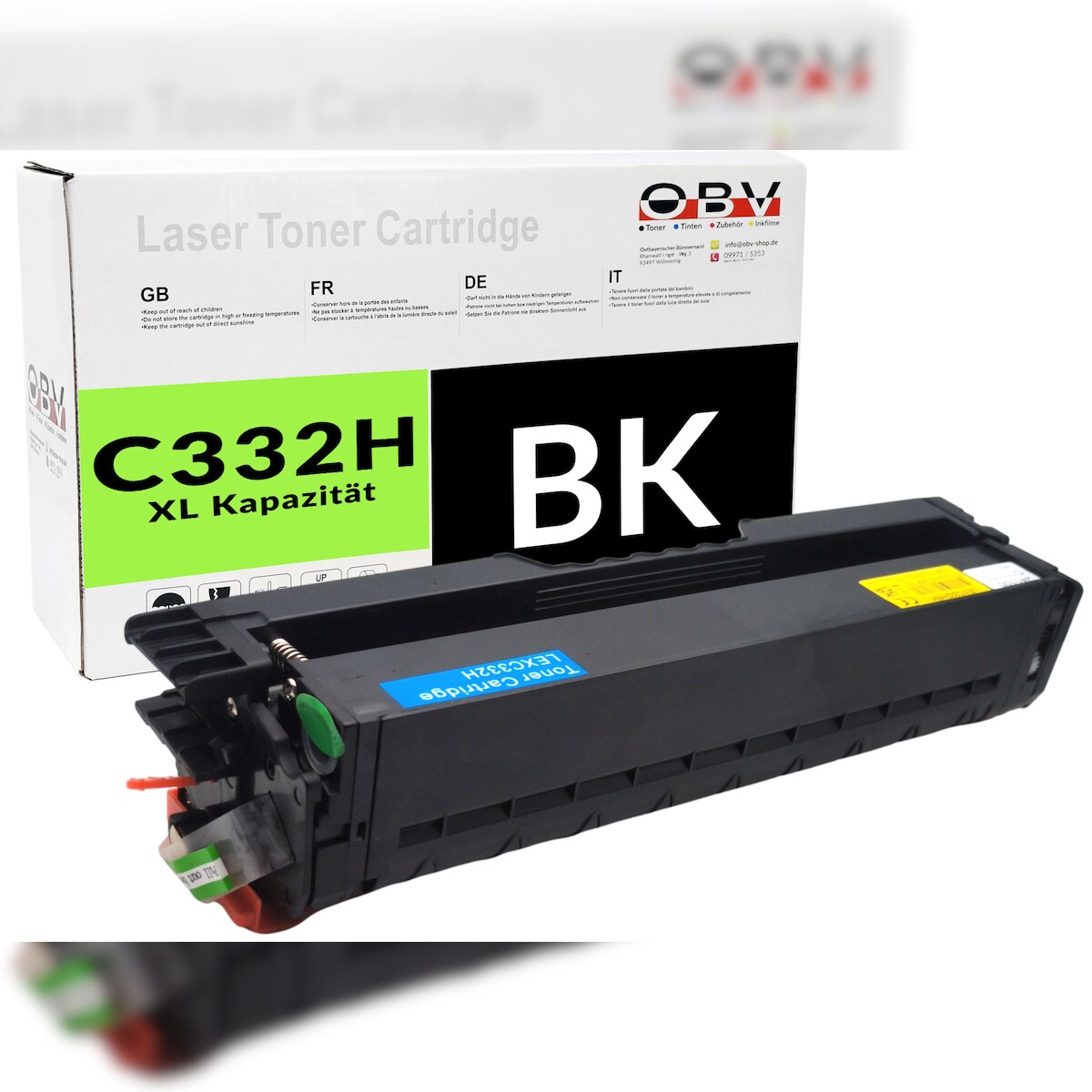 OBV kompatibler Toner für Lexmark C332HK0 für C3326dw & MC3326adwe Schwarz