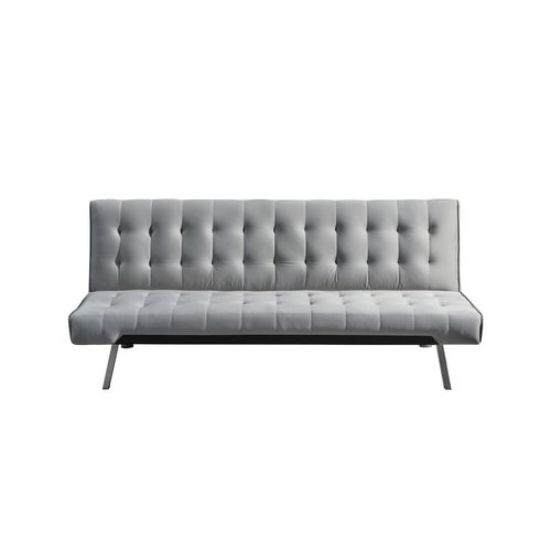 Sofá cama 2 Plazas Clic Clac NAHIA terciopelo 168x69cm Gris