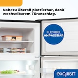 thumbnail of Exquisit Kühl-Gefrierkombination, Kühlschrank mit Gefrierfach, 4-Sterne-Gefrieren, 206 Liter, KGC5270-45-010E schwarz