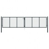 thumbnail of vidaXL Gaas tuinpoort gegalvaniseerd staal grijs : afmeting - 400 x 150 cm