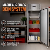 thumbnail of GastroHero Gastronomie Kühlschrank ECO 650 GN 2/1 – 605 Liter Volumen, Edelstahlgehäuse, 3 höhenverstellbare Böden, abschließbar