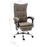 thumbnail of vidaXL Massage-Bürostuhl Taupe Stoff