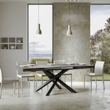 thumbnail of Ausziehbarer Tisch 90x160/420 cm Volantis Cemento Anthrazit Gestell