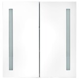 thumbnail of Helloshop26 - Badezimmerschrank mit LED-Spiegel Hochglanzweiß 62 x 14 x 60 cm Hochglanzweiß 02_0006583