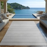 thumbnail of Carpetsale24 Outdoor Teppich Grau 240x340 cm, Wetterfest, ideal für Küche, Balkon, Terrasse, Garten auch Wohnzimmer, Skandinavisches Boho-Design