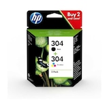 thumbnail of HP 304 2er-Pack Schw./Cyan/Magenta/Gelb Original Tintenpatrone