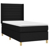 thumbnail of vidaXL Boxspringbett mit Matratze & LED Schwarz 80x200 cm Stoff