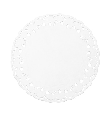 MONOUSO - Naperon Papel Rendado Branco Circular Ø10cm (250 Uds)