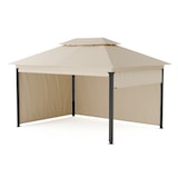 thumbnail of Grandezza Cortina Gartenpavillon 3x4 m | wetterbeständig | pulverbeschichtet | seitliche Rollläden Beige