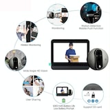 thumbnail of Interphone Vidéo WiFi Écran Couleur 4.3 Pouces 1080P Vision Nocturne Noir YONIS