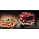 thumbnail of Elektrische pizzaoven G3 Ferrari Delizia rood G1000602 tot 400 graden met vuurvaste pizzasteen / pizza, platbrood enz. in 3 minuten / 1200 watt