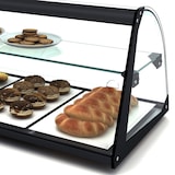 thumbnail of MBH - Vetrina espositiva neutra professionale Snack 84 cm 1 ripiani vetri curvi. Espositore neutro con LED porta brioches per bar e pasticceria.