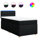 thumbnail of vidaXL Boxspringbett mit Matratze Schwarz 80x200 cm Stoff