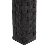 thumbnail of Mesa de poly rattan HWC-G19, mesa de jardín mesa de balcón, 120x75cm ~ negro