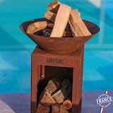 thumbnail of Ciotola da fuoco Auvergnat Corten Legno Rotondo 62 Ciotola Singola