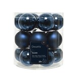 thumbnail of 18 Weihnachtskugeln 4cm Glas Christbaumkugeln Weihnachtsbaumkugeln dunkelblau