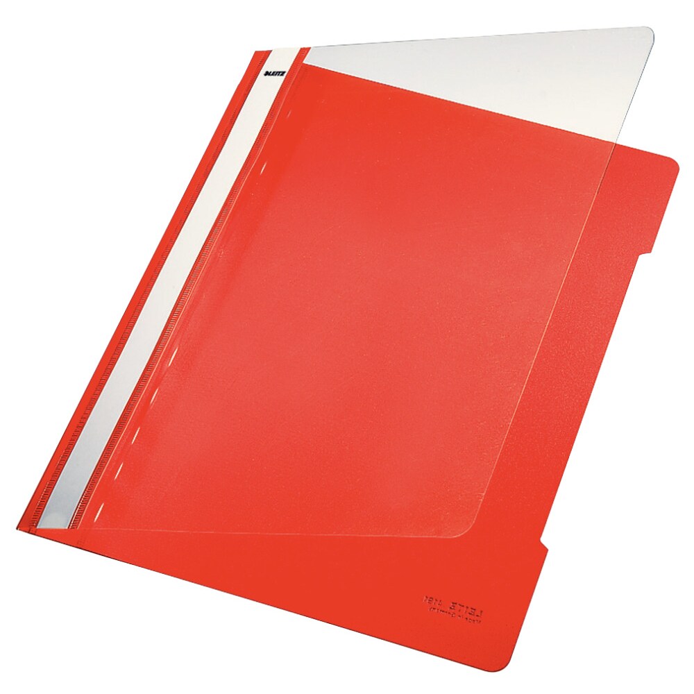 Leitz Standard Plastik-Schnellhefter 4191 DIN A4 Polypropylen 60 Blatt Rot