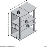 thumbnail of FMD TV/Hi-Fi-Regal mit 3 Fächern 65×40×79,2 cm Eichenbraun