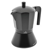 thumbnail of JATA Cafeteira italiana de alumínio de 6 chávenas CFI6. Adequada para todos os fogões, incluindo os de indução. Pega sólida