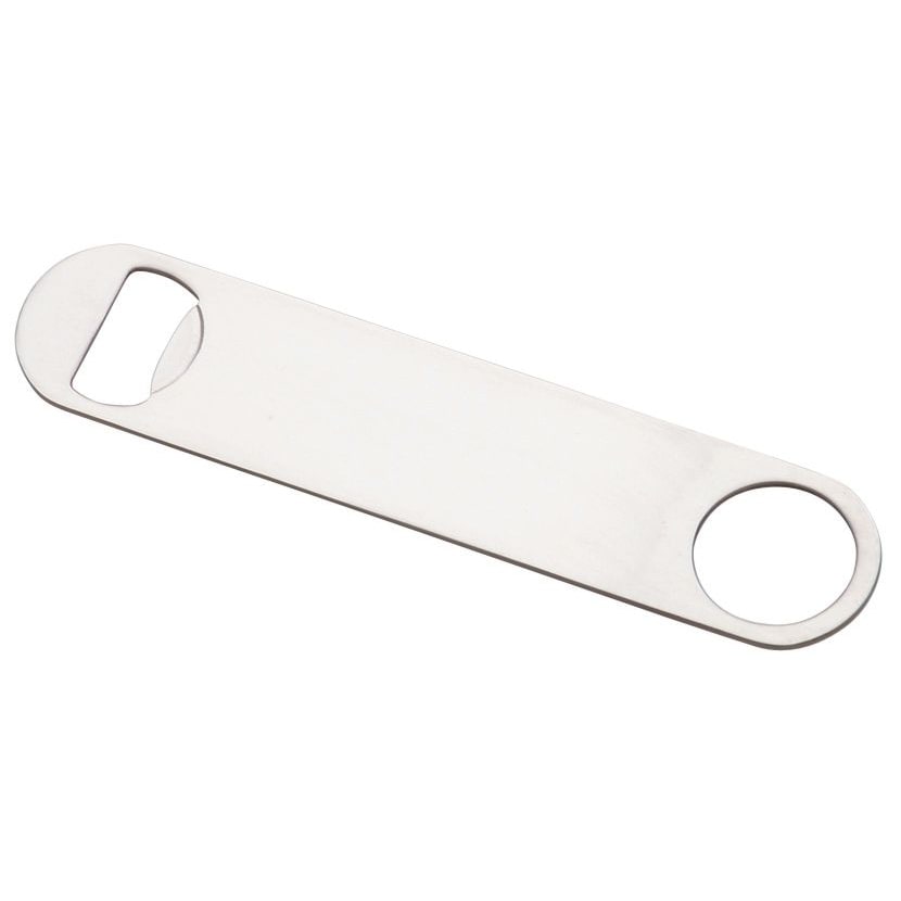 Piazza apribottiglie piatto  18 cm in acciaio grigio lucente