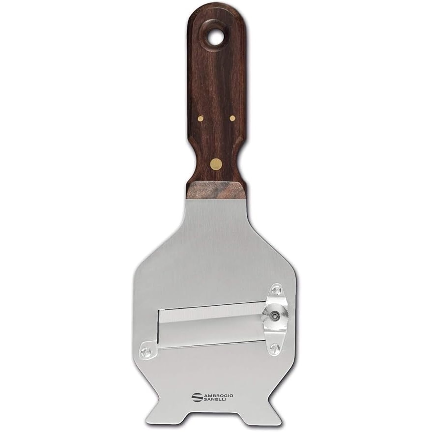 Trüffelschneider aus Edelstahl – Griff aus Palisander – glatte Klinge