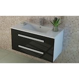 thumbnail of Waschbecken Waschtisch Badschrank Badmöbel Badset RAPPERSWIL schwarz