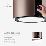 thumbnail of Klarstein Skyfall Inselabzugshaube Ø45cm Umluft 402m³/h LED Nickel-Metallic