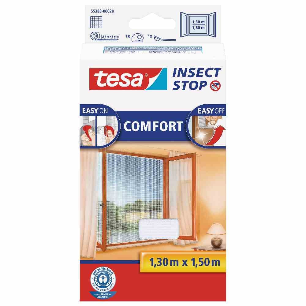 TESA  tesa® Insect Stop Fliegengitter Fliegengitter für Fenster weiß 130 x 150 cm