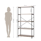 thumbnail of Estante COSTWAY con 5 niveles, Estante de pie con marco metálico, Estante independiente, Estante de oficina para salón