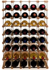 thumbnail of PROREGAL Modulares Weinregal VINOTECA MOD METAL | HxBxT 82,5x52,5x24,5cm | 5x8 Flaschen | Massives Kiefernholz | Braun geölt | Flaschenregal