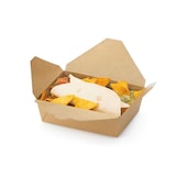 thumbnail of Boîte repas américaine 1500 ml food box en carton kraft brun par 200