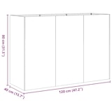 thumbnail of vidaXL Pflanzkübel Anthrazit 120x40x80 cm Kaltgewalzter Stahl