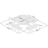 thumbnail of Rowlinson Table de pique-nique carrée en bois