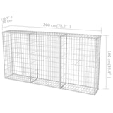 thumbnail of vidaXL Gabionenkorb Stahl 200×30×100 cm