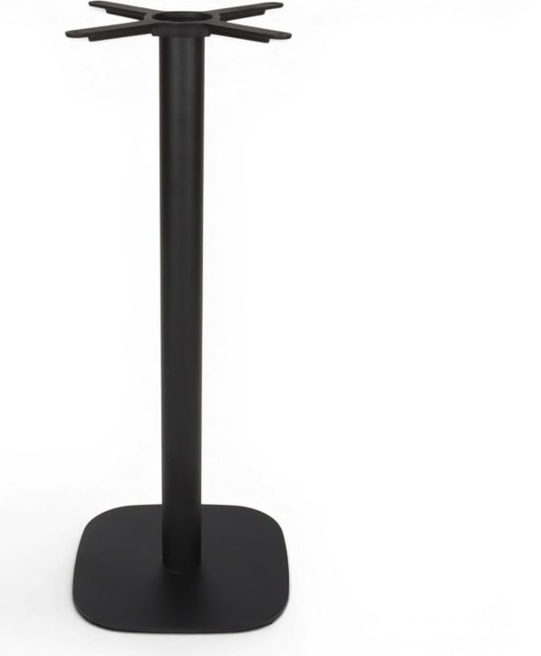 Stehtischgestell PASSY - Stehtisch - 42 x 42 x H 108 cm - Metall - Schwarz - Quadratischer Fuß - Abgerundete Ecken - Bistromania
