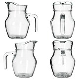 thumbnail of Valentin 2er Set Glaskrug Milch-Kanne mit Henkel Wein-Karaffe Limo Saft