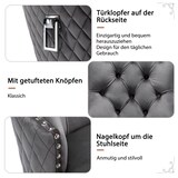 thumbnail of Merax Esszimmerstuhl (6 St), 6er Set Polsterstuhl Wohnzimmerstuhl Küchenstühle, Beine aus Edelstahl, grau