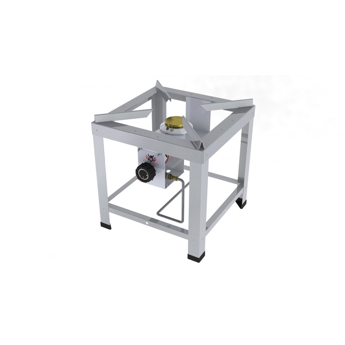 ChattenGlut Gaskocher 5kW für Innen und Aussenbereich mit Haushaltsregler und Schlauchbruchsicherung Tischgerät 400x400x430mm