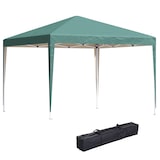 thumbnail of Carpa plegable 3x3 m cenador de jardín con bolsa de transporte altura ajustable en 3 niveles anti-UV e impermeable para terraza patio playa