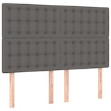 thumbnail of vidaXL LED Kopfteil Grau 144x5x118/128 cm Kunstleder