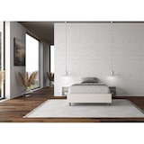 thumbnail of Französisches Doppelbett mit gepolstertem Behälter 140x190, weißem Azelia-Kunstleder