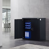 thumbnail of Schedario Armadio per Ufficio in Metallo Armadietto per Archiviazione Nero