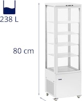 thumbnail of Royal Catering Kühlvitrine - 238 L - 5 Ebenen - weiß - 4 Räder