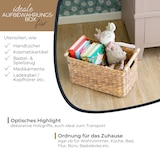 thumbnail of HMF Aufbewahrungskorb geflochten aus Wasserhyazinthe, Korb mit Holzgriffen zur Aufbewahrung für Badezimmer, Wohnzimmer, Küche, 37 x 22 x 20 cm, Natur