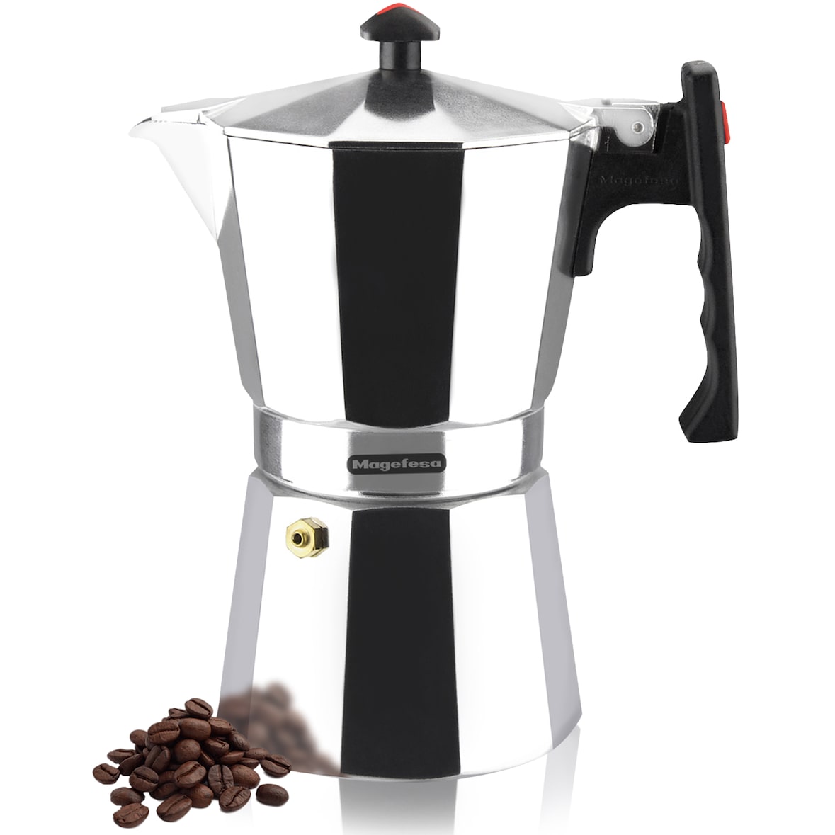 Magefesa Colombia - Cafetera Italiana de 12 Tazas, 600ml, Aluminio Extra Grueso, Todo Tipo de Cocinas, NO APTA PARA LAVAVAJILLAS E INDUCCIÓN