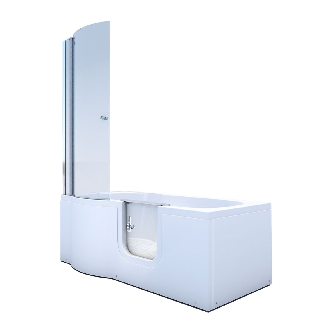 AcquaVapore Seniorendusche und Badewanne mit Tür S12D-R-ALL Dusche 85x170cm MIT 2K Scheiben Versiegelung