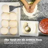 thumbnail of Pizza Lover Pizzaballenbox mit Deckel in weiß - Größe 30x40x7,5 cm Gärbox Teigballen Brotteig Hefeteig & Sauerteig Lebensmittel Box - Pizza Zubehör
